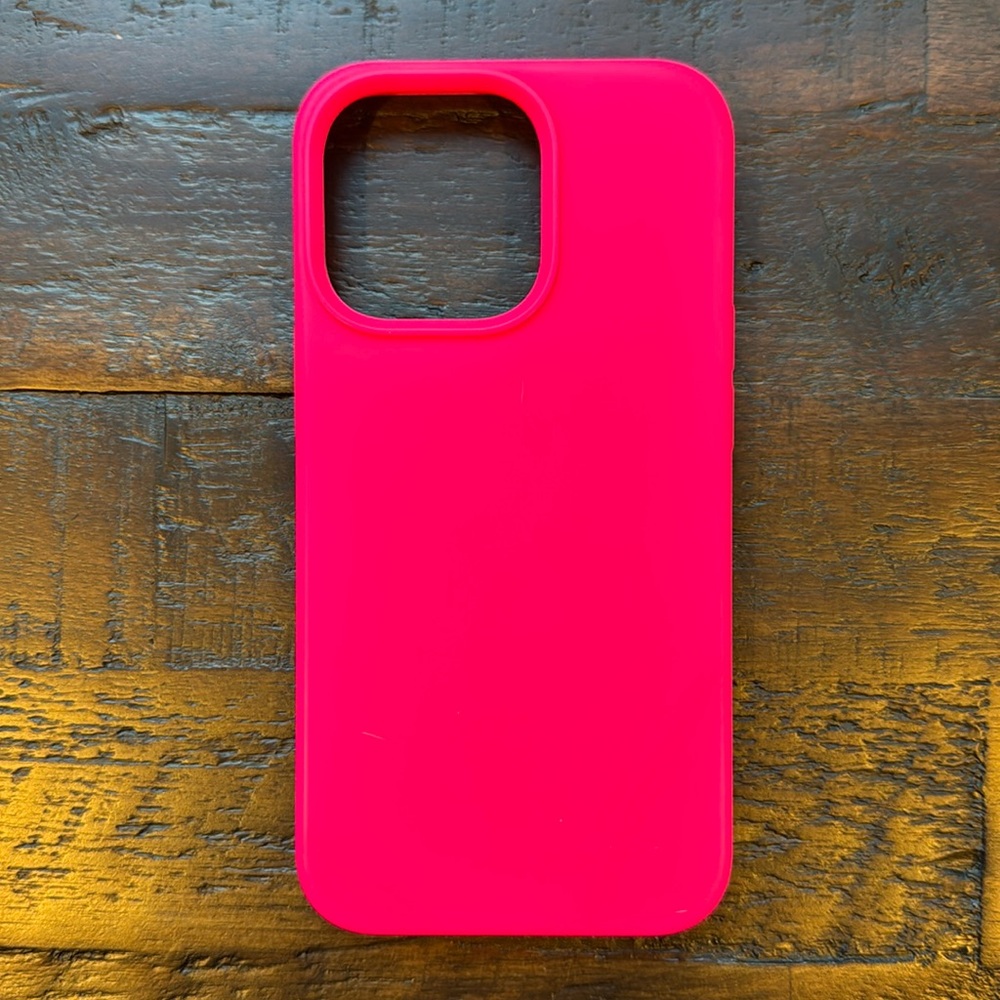 cordking silicone ultra slime shockproof protective iphone 13 pro case hot pink